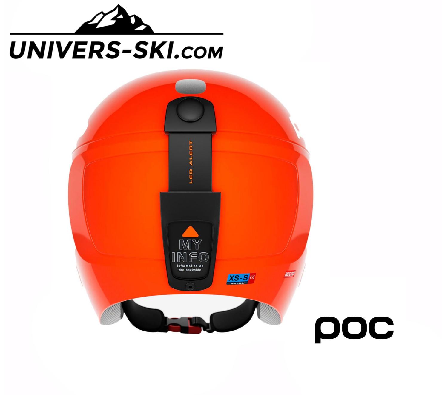 Casque de ski Pocito Skull Fluorescent Orange 2025