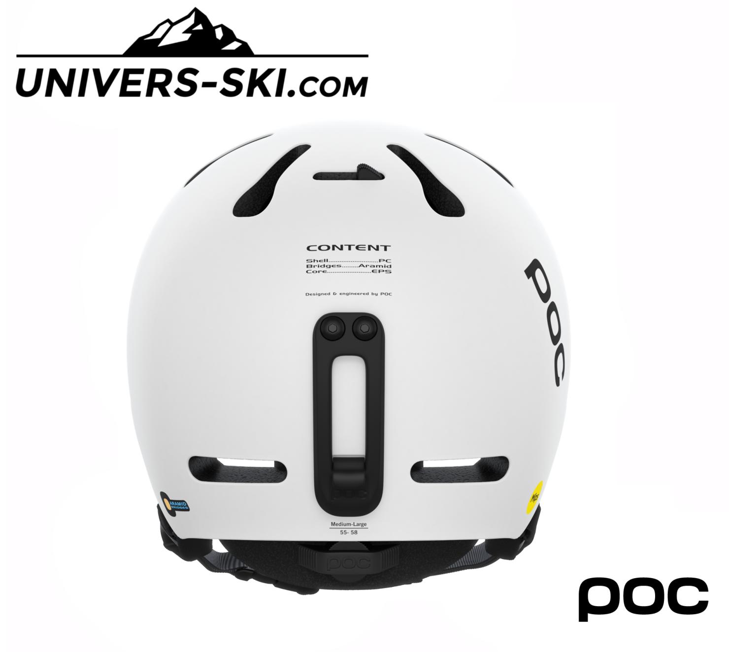 Casque de ski POC Fornix Mips Hydrogen White Matt 2025