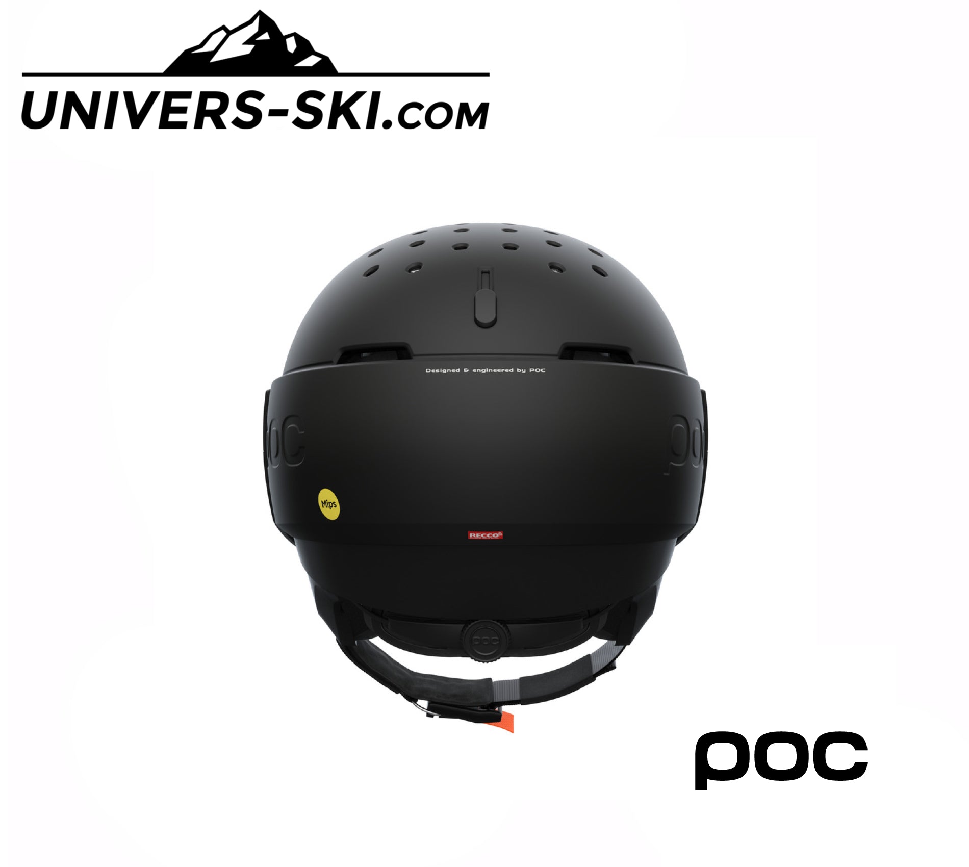 Casque de ski POC Levator Mips Uranium Black Visière 2025