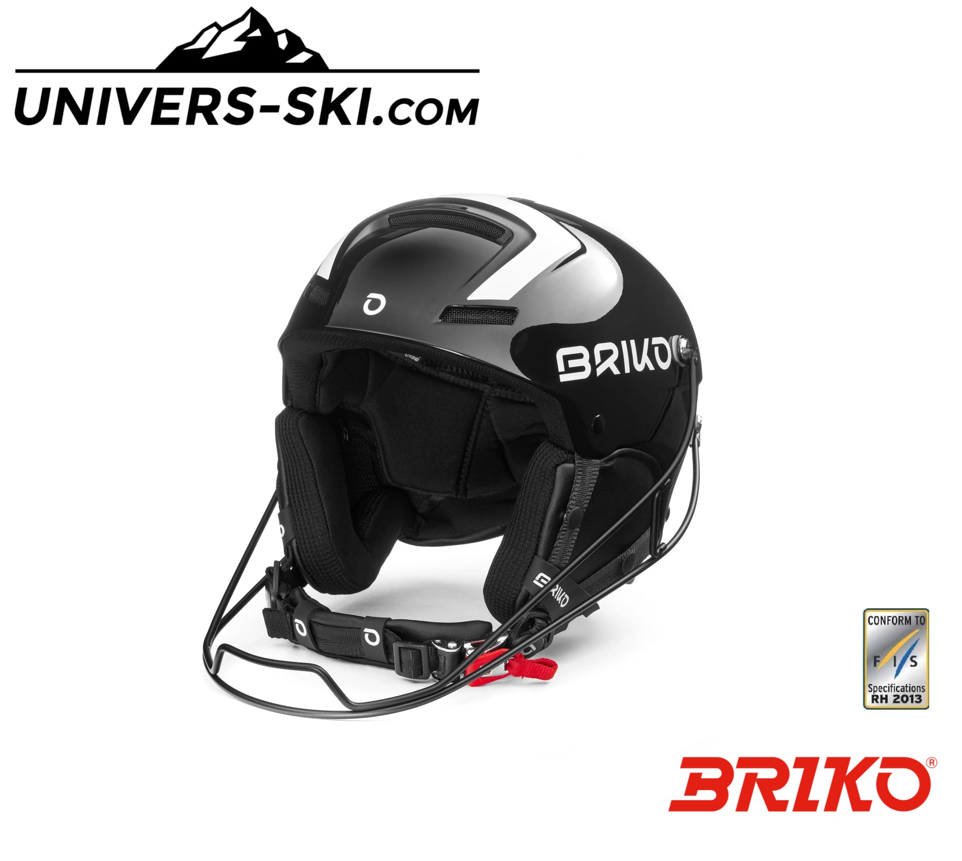 Casque de ski BRIKO SLALOM EPP 2.0 Shiny Black White 2025