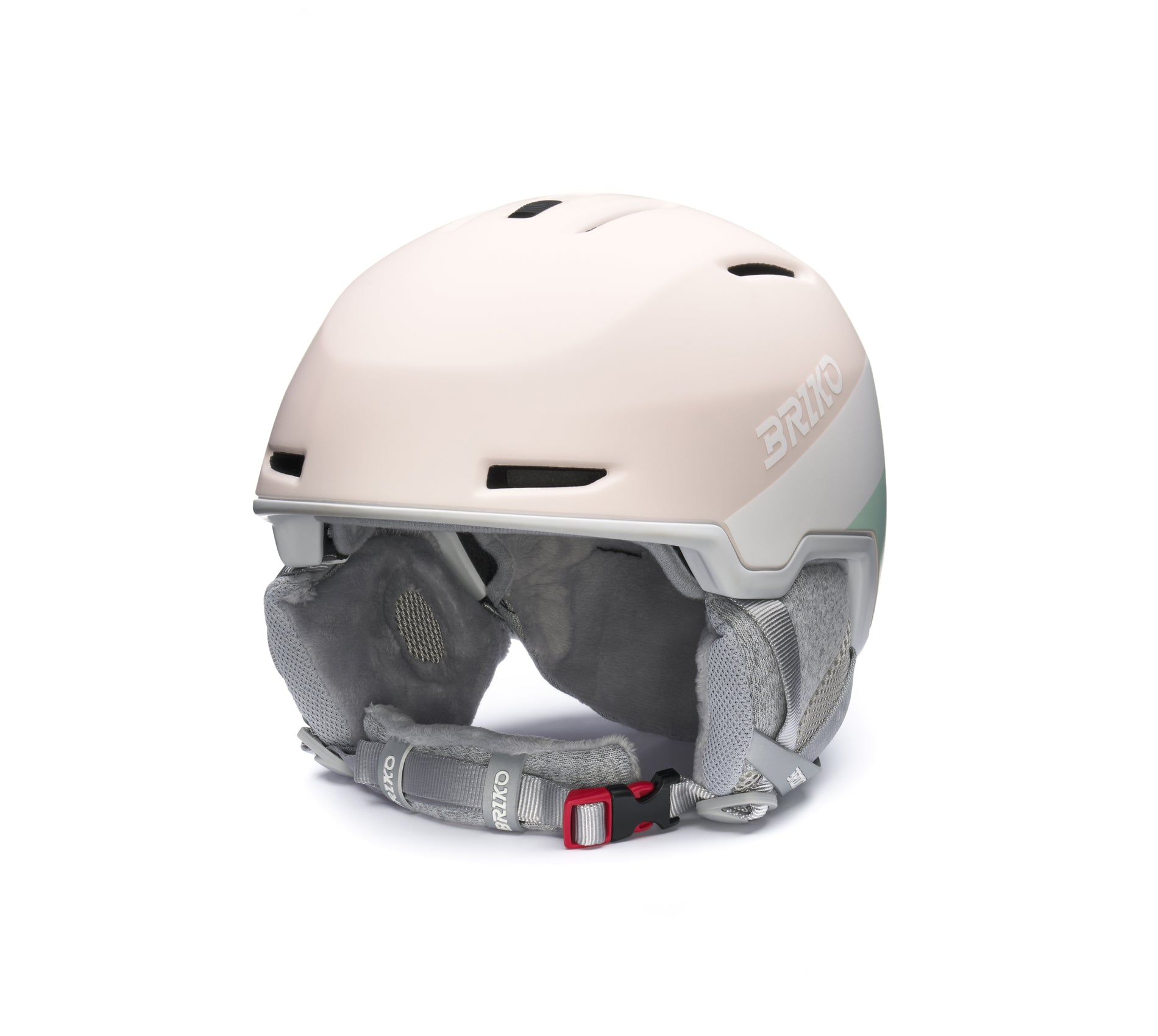 Casque de ski BRIKO Yuki Matt Oyster Pink White Green 2025