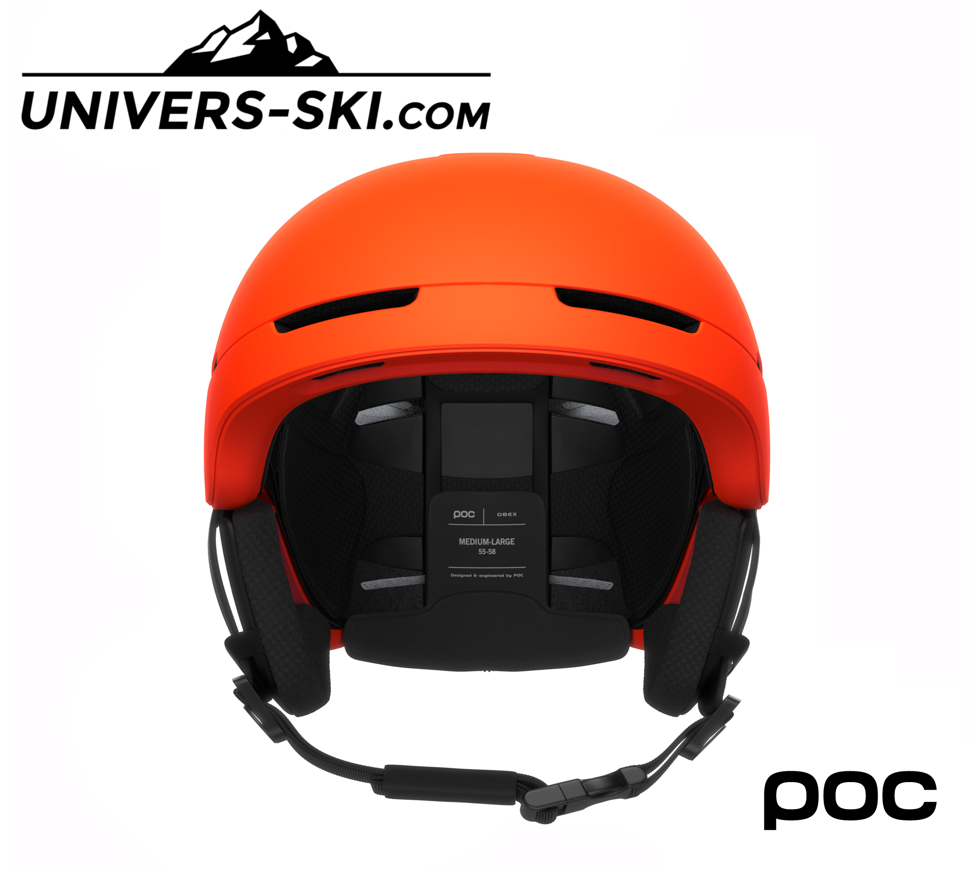 Casque de ski POC Obex Mips Fluorescent Orange Matt 2025