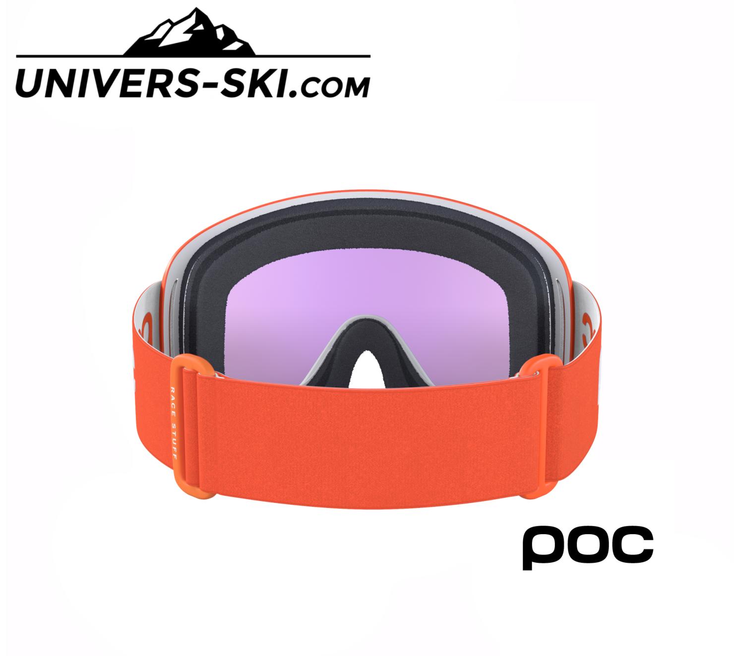 Masque de ski POC Opsin Clarity Comp Fluorescent Orange/Hydrogen White 2024