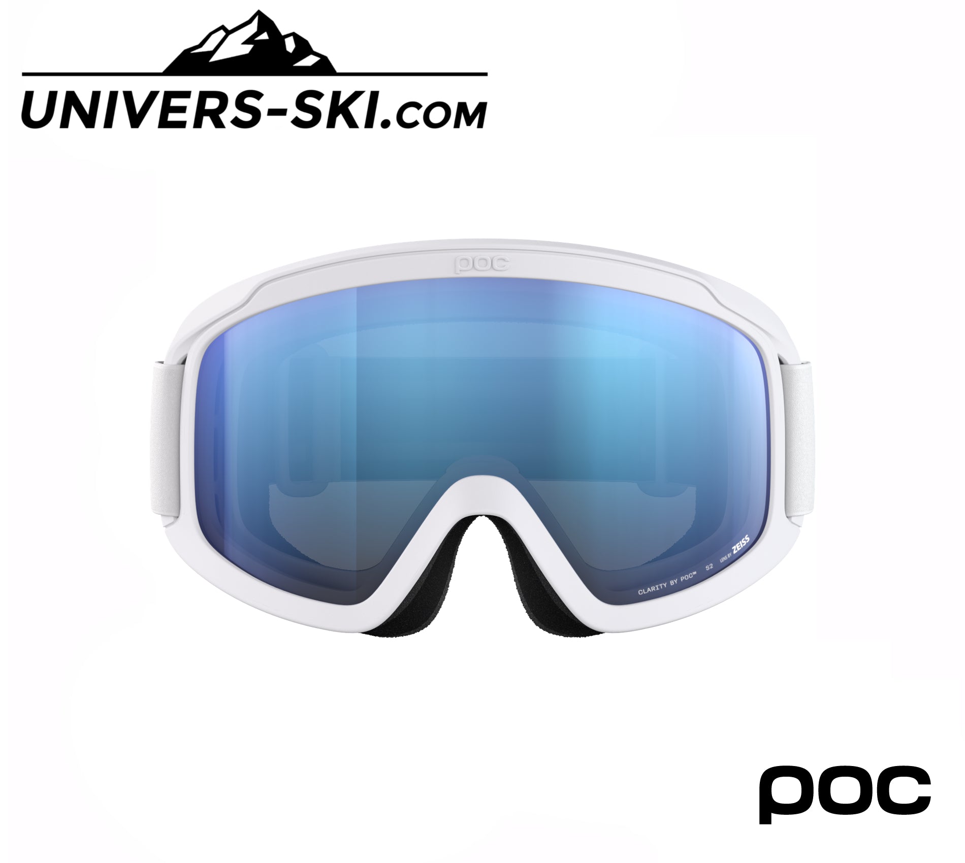 Masque de ski POC Opsin Clarity Hydrogen White Sunny Blue 2025