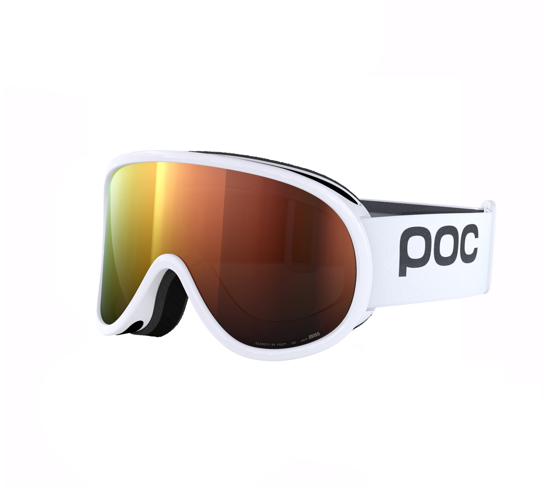 Masque de ski POC Retina Clarity Hydrogen White Sunny Orange 2025