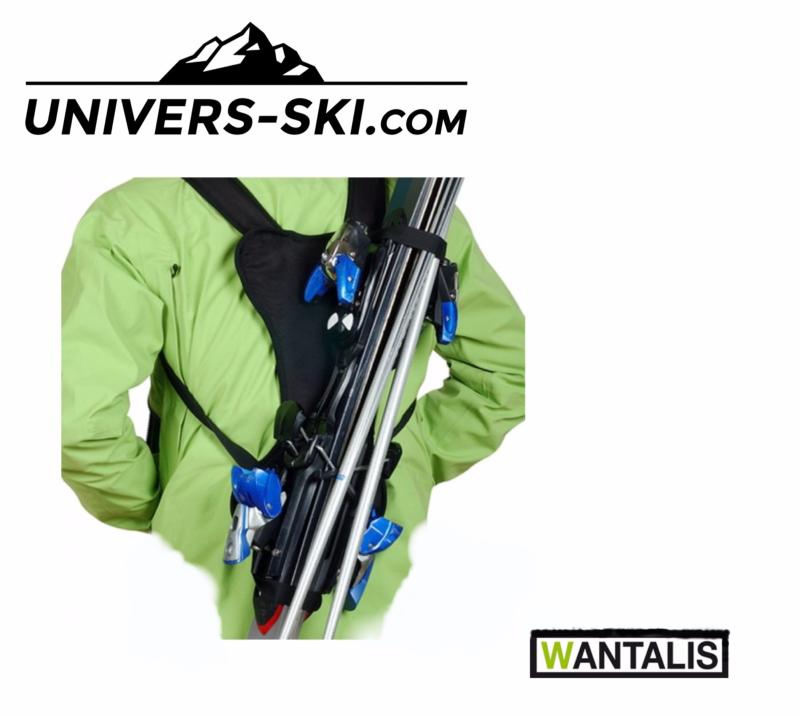 Porte skis Wantalis mains libres Adulte Noir