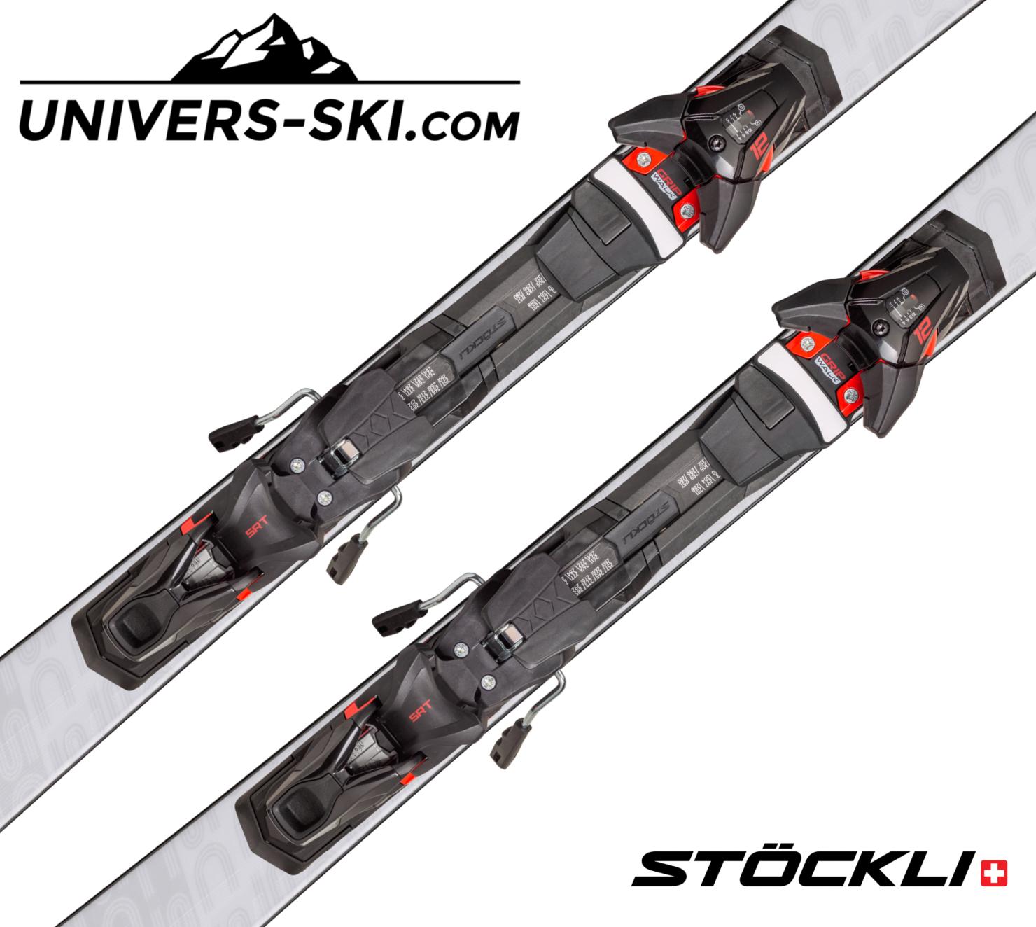 Ski Stockli Laser SC 2025 + Fixations SRT 12 Rouge