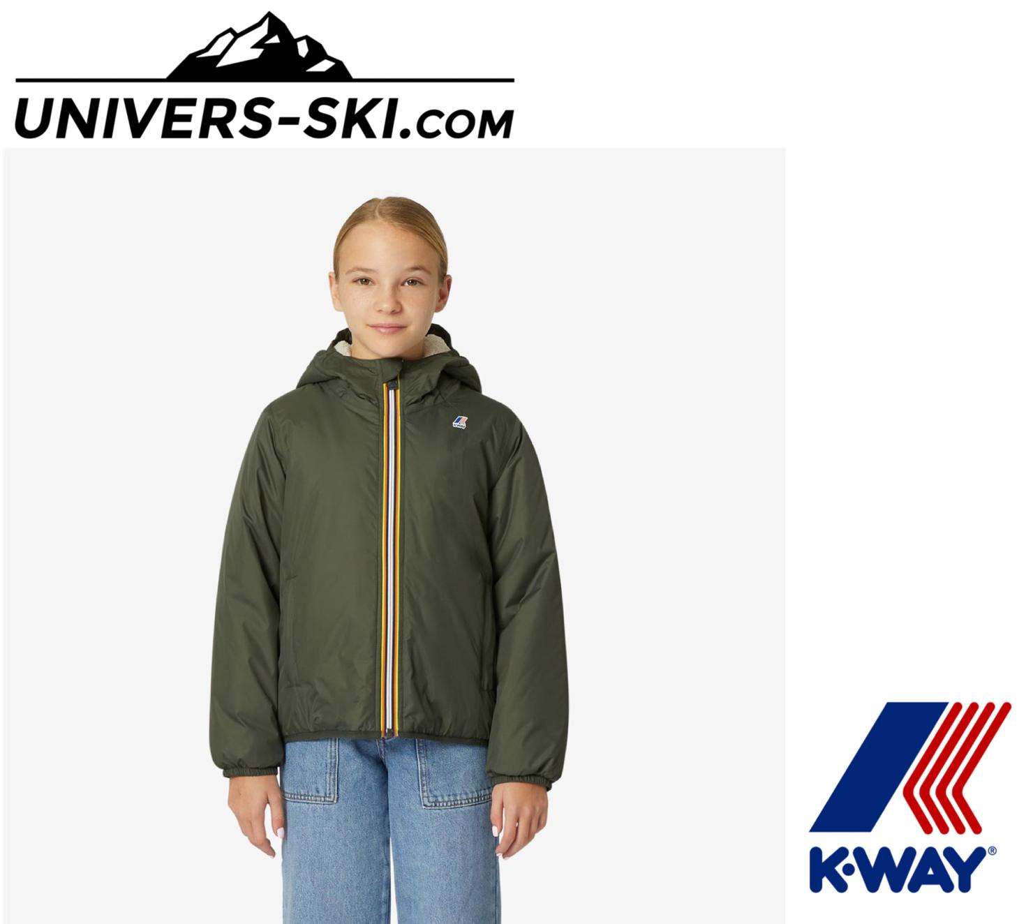 Imperméable K-Way Le Vrai 3.0 Claude Orsetto Kids Ecru Green Blackish 2024