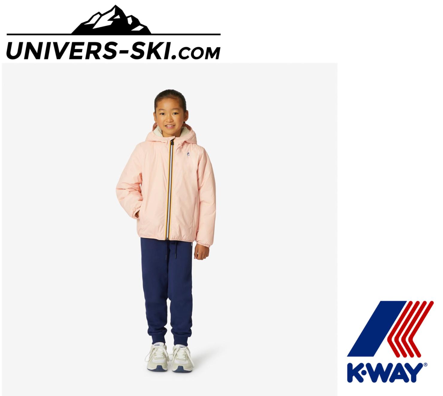 Imperméable K-Way Le Vrai 3.0 Claude Orsetto Kids Ecru Pink 2024